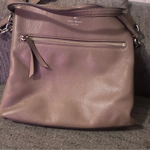 Kate Spade Taupe Leather Shoulder Bag - Picture 1 of 6